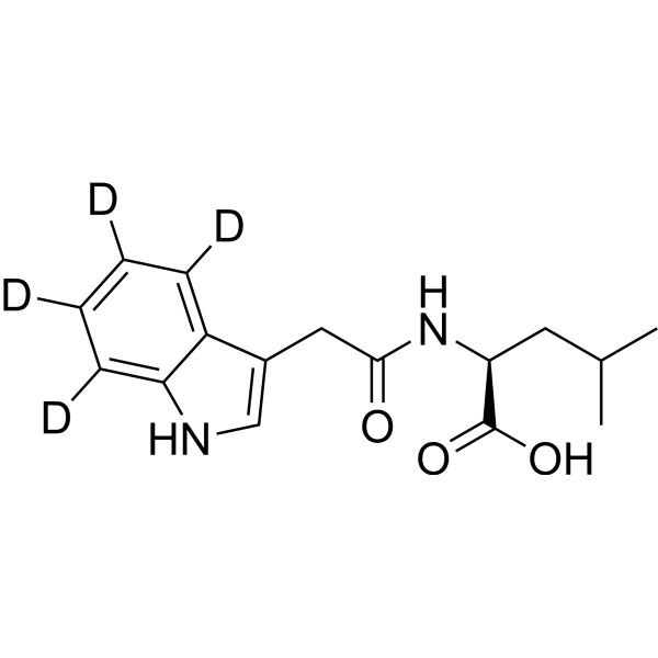 (2-(1H-indol-3-yl)acetyl)-L-leucine-d4